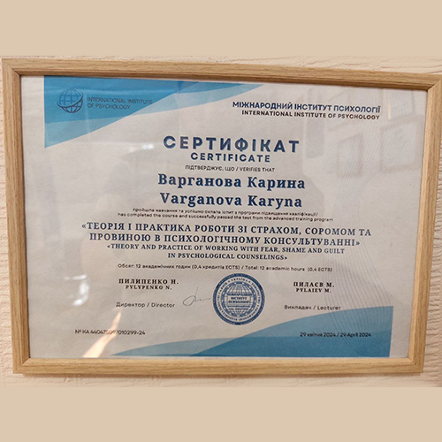 Сертификат 1