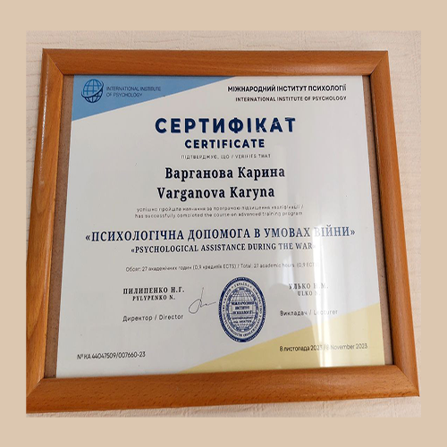 Сертификат 3